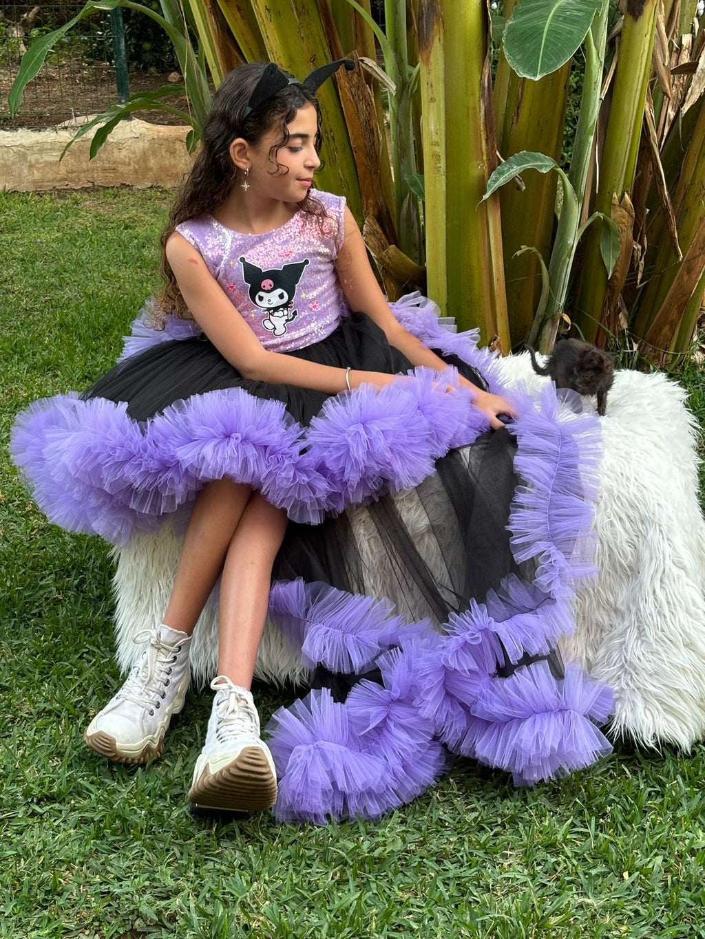 Kuromi Temalı Kız Çocuk Abiye - Bebek Doğum Günü Elbisesi - ipeqakids – kız çocuk elbisesi