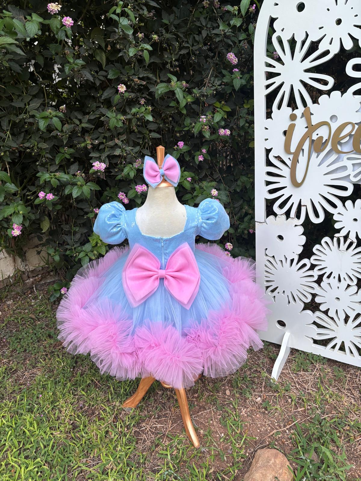 Stitch Kız Çocuk Abiye - Bebek Doğum Günü Elbisesi - ipeqakids – kız çocuk elbisesi