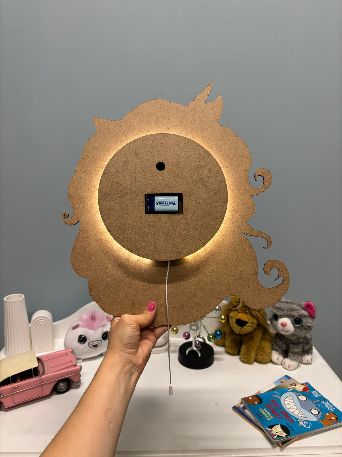 Unicorn LED Ahşap Gece Lambası Model 1